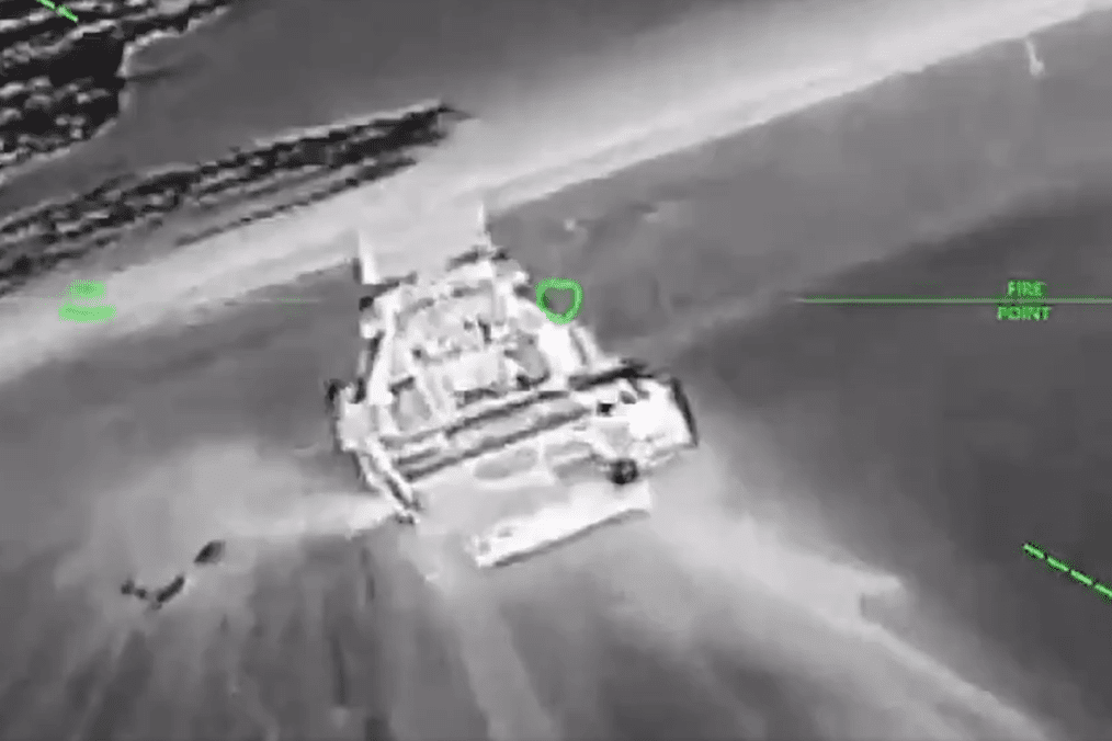 Russian Tor-M1 air defense system moments before Ukrainian FP-2 drone strike, March 5, 2026. (Source: 414magyarbirds/X)