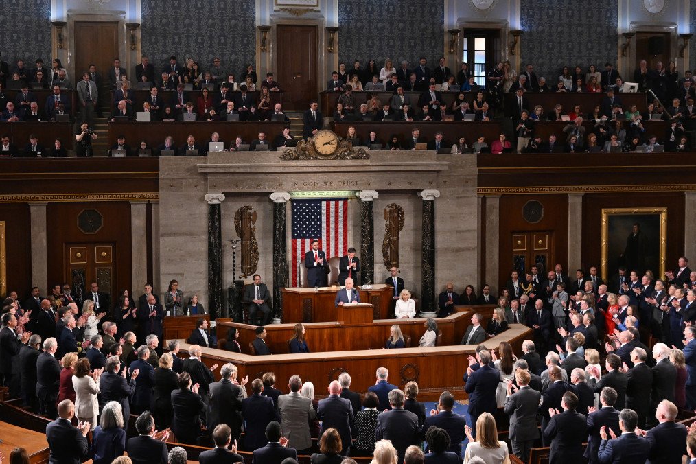 King Charles III speaks to a Joint Meeting of Congress in the House Chamber at the US Capitol on day two of the State Visit of King Charles III and Queen Camilla to the United States of America, on April 28, 2026 in Washington, DC. (Source: Getty Images)