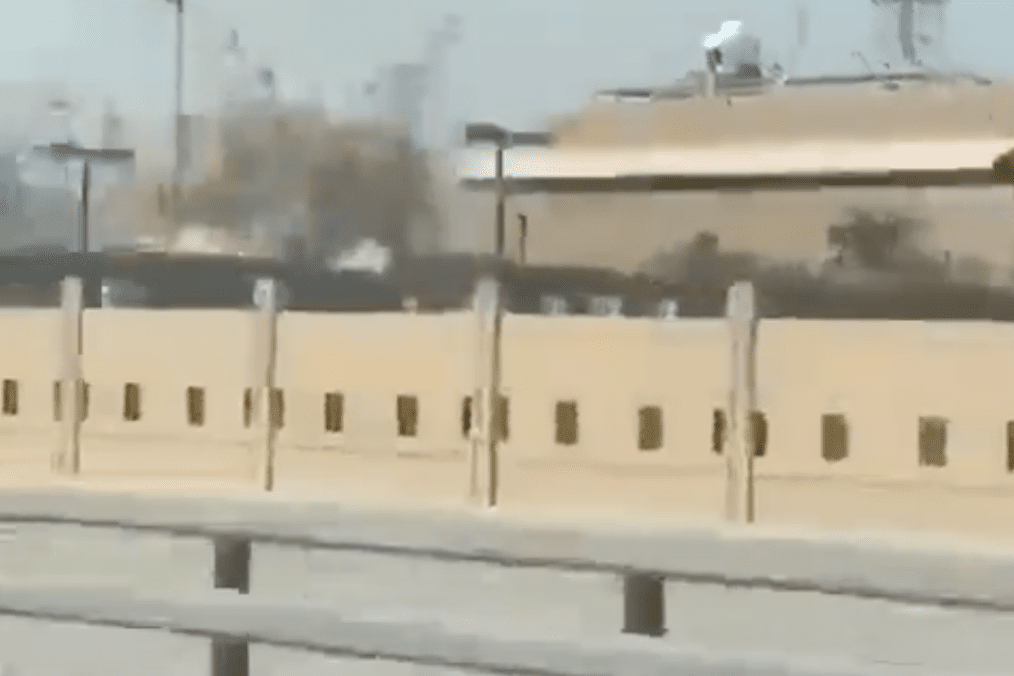 Footage captures the moment an Iranian ballistic missile impacts near the Naval Support Activity Bahrain on February 28, 2026. (Photo: Open source)