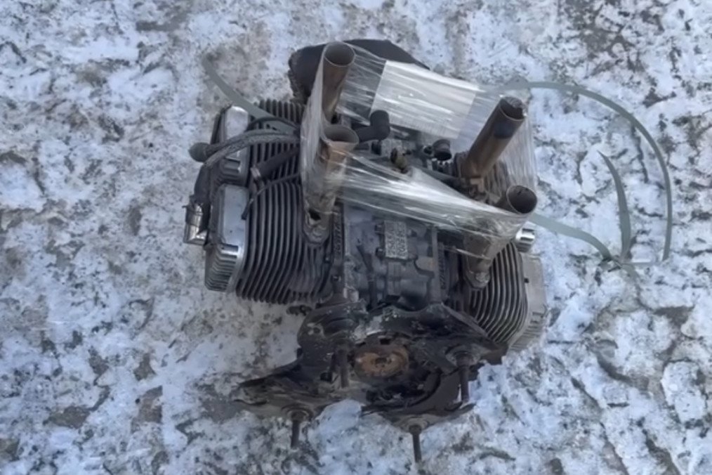 Russian-Made MD550 Engine From Downed Shahed Drone, February 2026. (Photo: Zampotekh Foundation)