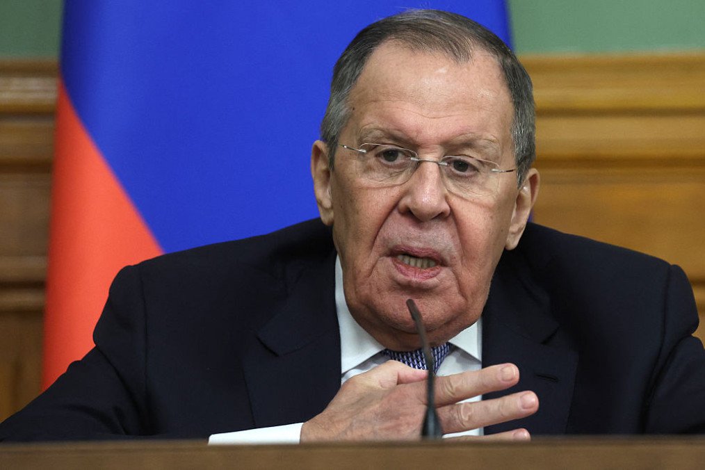 Russian Foreign Minister Sergei Lavrov attends a joint press conference with Minister of Foreign Affairs and International Cooperation of Equatorial Guinea following their talks in Moscow, Russia. (Source: Getty Images) Russian Foreign Minister Sergei Lavrov attends a joint press conference with Minister of Foreign Affairs and International Cooperation of Equatorial Guinea following their talks in Moscow, Russia. (Source: Getty Images)