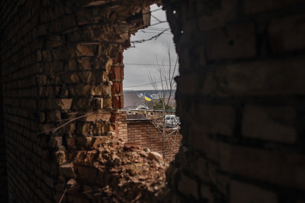 A view of destruction in Hostomel, a town located near Kyiv. (Source: Getty Images) A view of destruction in Hostomel, a town located near Kyiv. (Source: Getty Images)