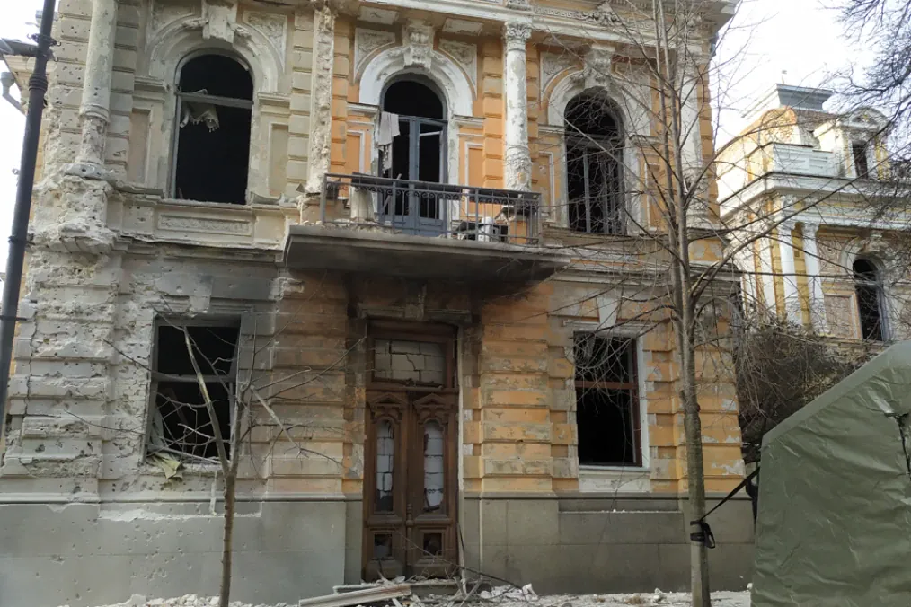 Russian Drone Attack on Kyiv Damages Historic Landmarks, Including National Writers' Union