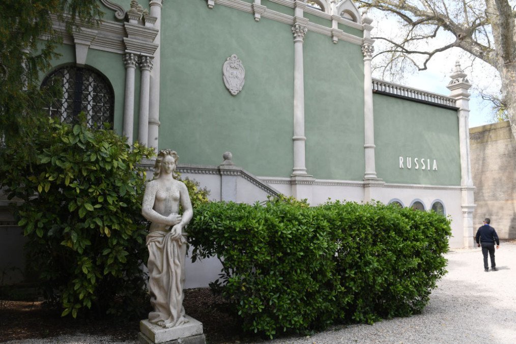 The closed Russian Pavilion is on view at the Giardini prior to the 59th Biennale of Art (Apr. 23-Nov. 27) at the Preview Opening in 2022. (Source: Getty Images)