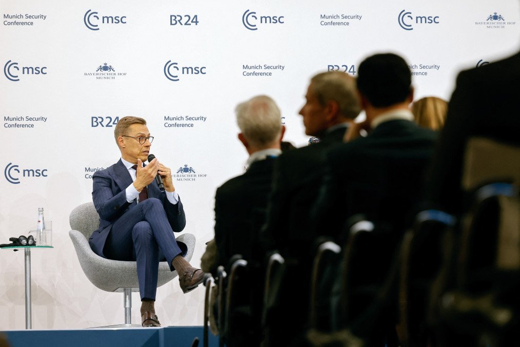 Finnish President Alexander Stubb takes part in a panel discussion during the 62nd Munich Security Conference (MSC) on February 13, 2026, in Munich, southern Germany. (Source: Getty Images)