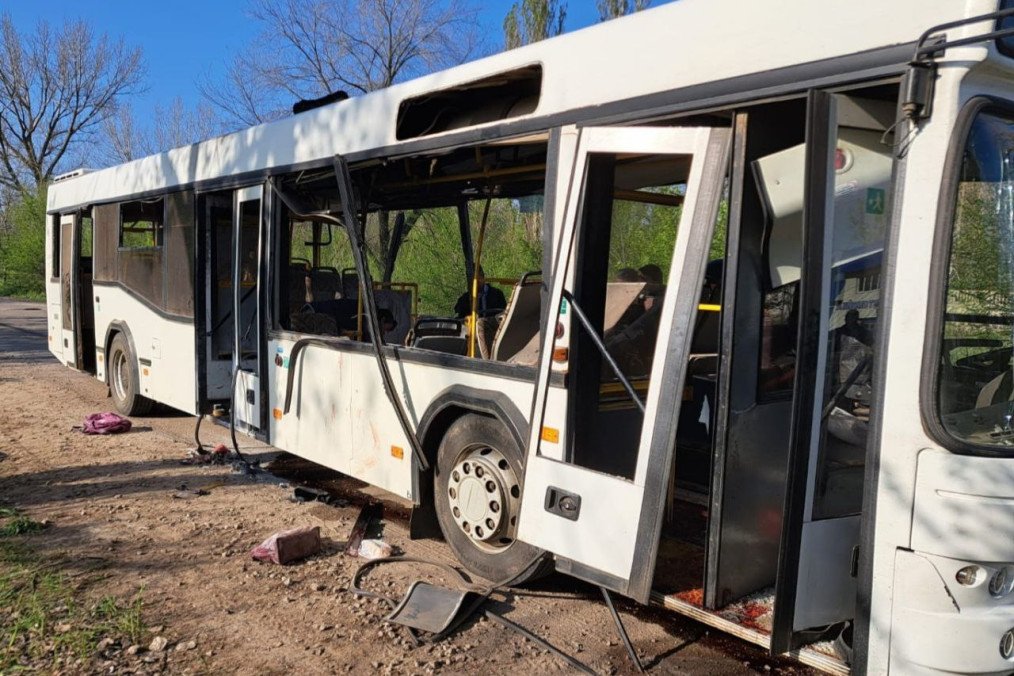 Russian Suicide Drone Attack on Bus Carrying Workers Kills Nine, Injures Dozens Russian Suicide Drone Attack on Bus Carrying Workers Kills Nine, Injures Dozens