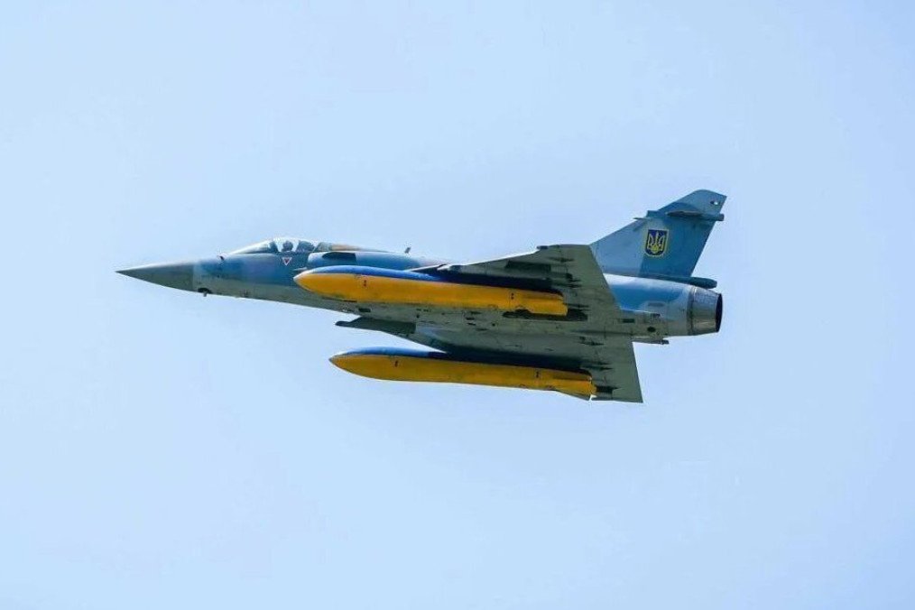 Avión de combate Mirage 2000 de la Fuerza Aérea Ucraniana. (Fuente: BlackMarine/Reddit)