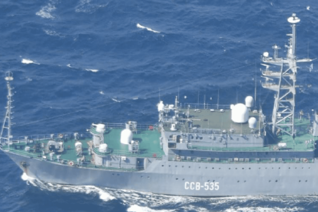 Russian Project 864 Meridian spy ship, October 28, 2026.