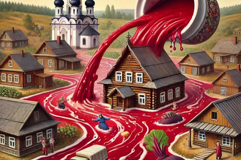 Ukrainian Beetroot Soup Floods Russian City in an Act of Subtle Vengeance