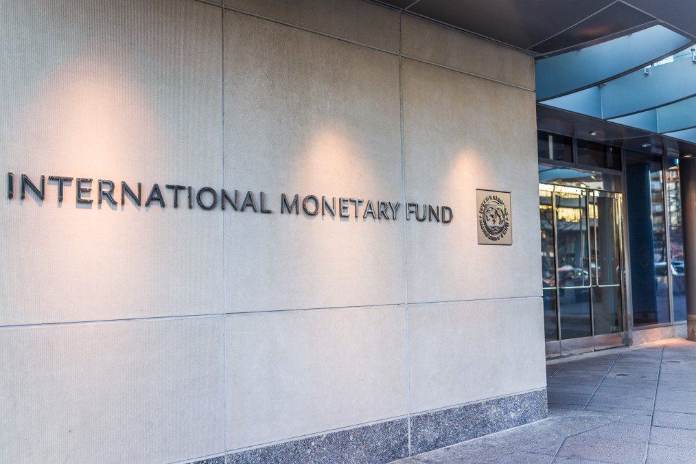 Ukraine Receives First $1.5 Billion IMF Tranche Under $8.1 Billion Extended Fund Facility IMF entrance with sign of International Monetary Fund. Illustrative photo. (Source: Getty Images)