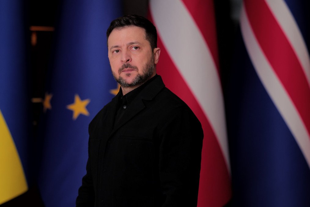 President of Ukraine Volodymyr Zelenskyy attends a meeting of the Coalition of the Willing. (Source: Getty Images)