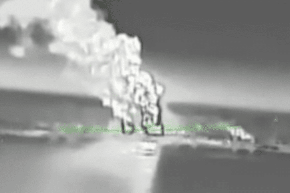 Ukraine Strikes Occupied Mariupol Port Used for Russian Military Logistics and Illegal Grain Exports Units of the Ukrainian Defense Forces struck facilities at the Mariupol Commercial Sea Port in the temporarily occupied city of Mariupol. (Source: Ukraine's Unmanned Systems Forces)