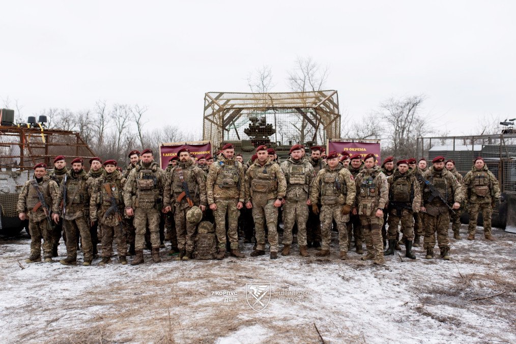 Ukrainian soldiers from the 79th Air Assault Brigade during training, February 2026. (Source: 79th Air Assault Brigade)