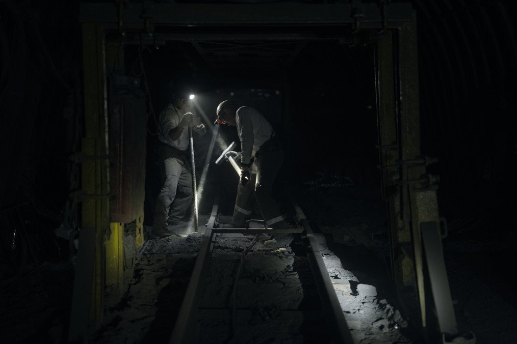 Coal mining at the "Heroes of Space" mine on March 4, 2025 in Pavlohrad, Ukraine. (Source: Getty Images)