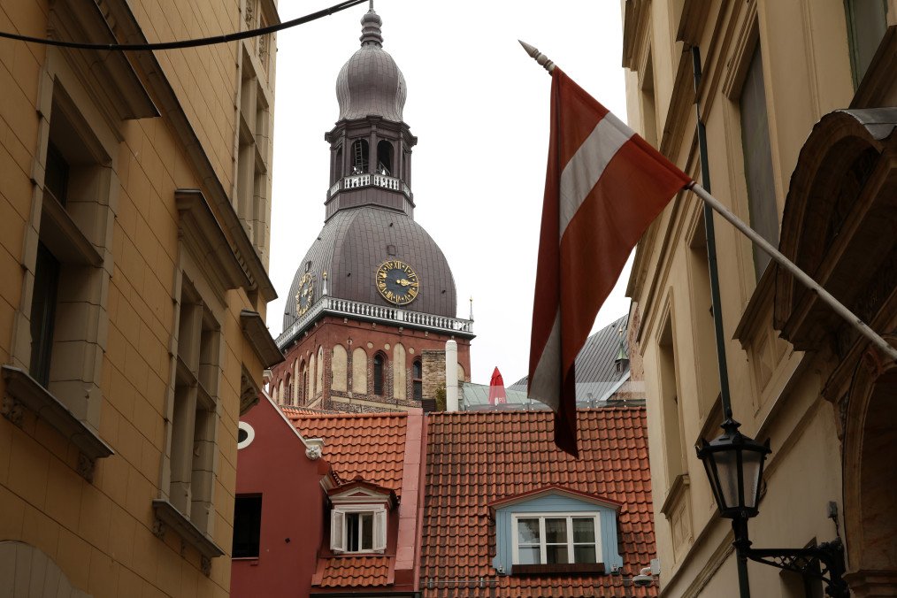 A Latvian national flag. (Source: Getty Images)