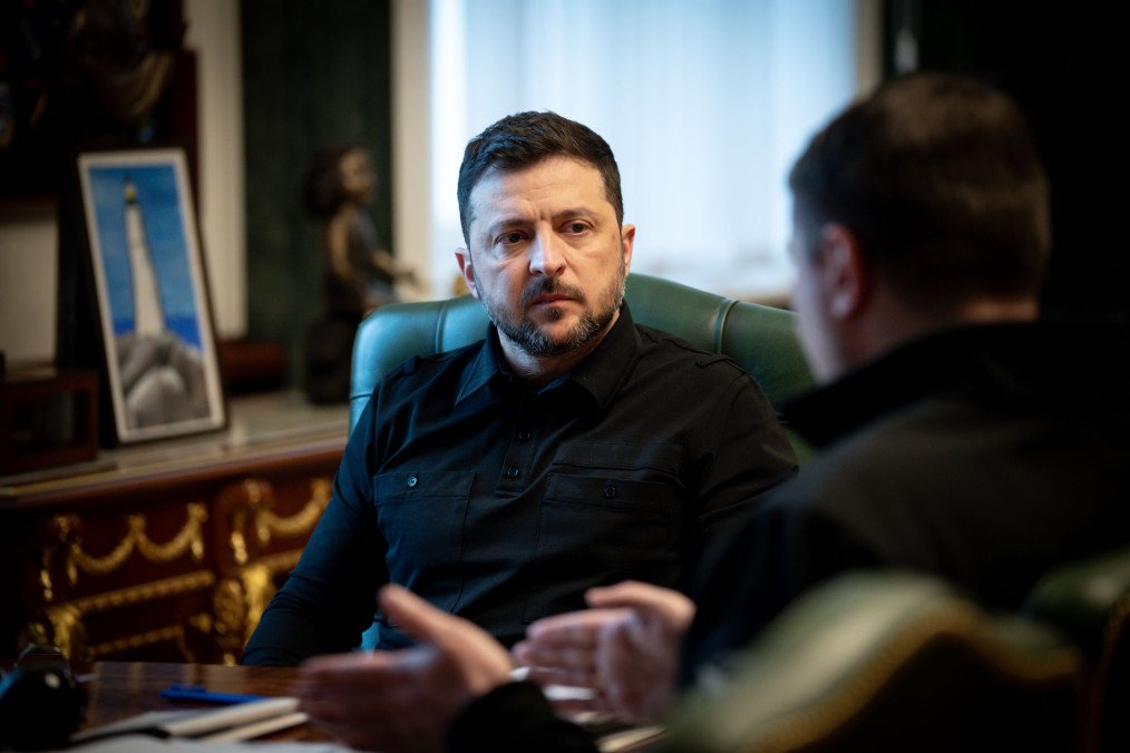Ukrainain President Volodymyr Zelenskyy listens to the report of the head of Ukraine’s Defense Intelligence Directorate (HUR) Kyrylo Budanov on November 12, 2025, in Kyiv, Ukraine. (Source: ZelenskyyUa/X)