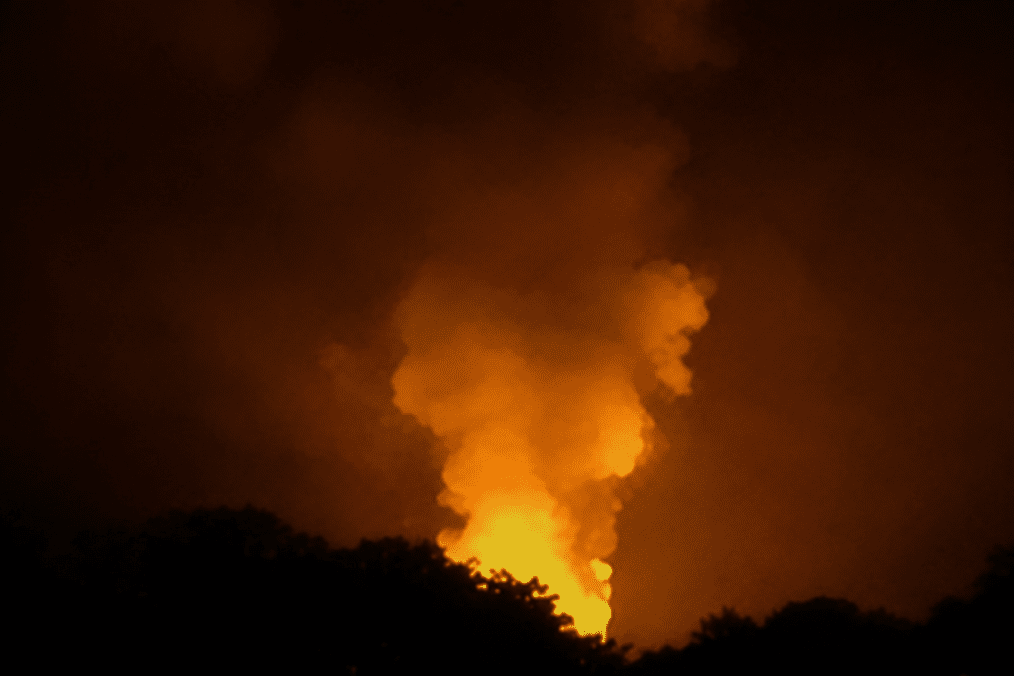A fire burns following a Ukrainian strike on a Russian military target. (Source: General Staff of the Armed Forces of Ukraine) A fire burns following a Ukrainian strike on a Russian military target. (Source: General Staff of the Armed Forces of Ukraine)