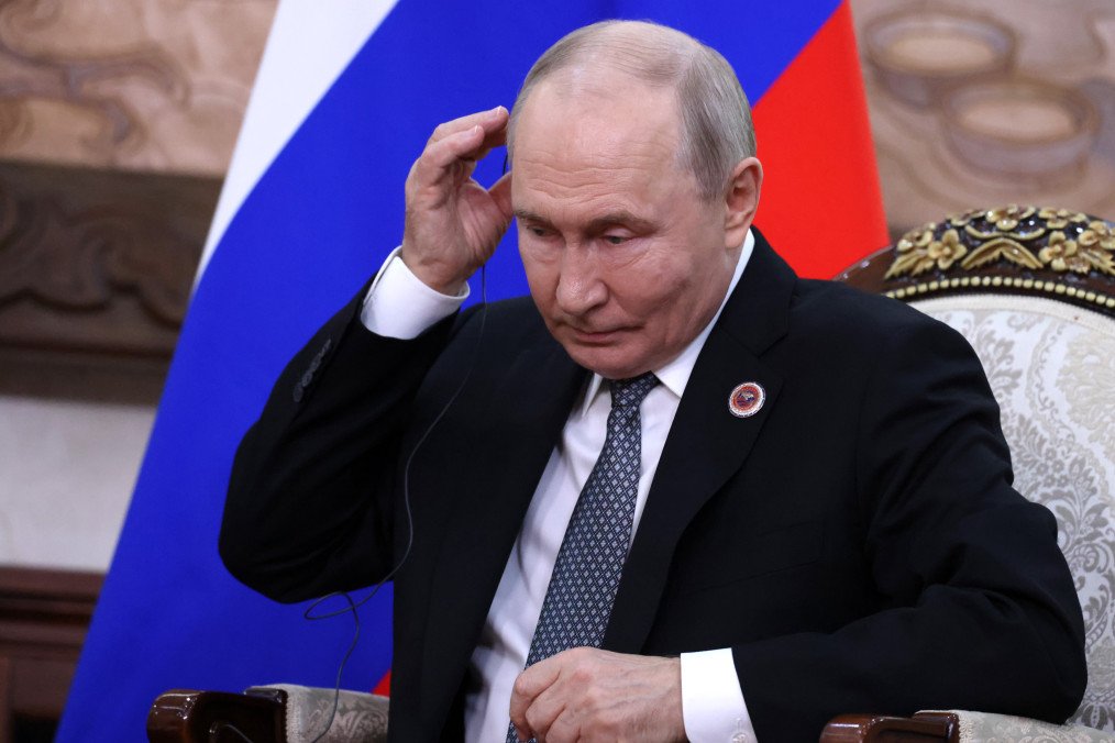 Russian leader Vladimir Putin listens during the Shanghai Cooperation Organization Summit on August 31, 2026, in Bishkek, Kyrgyzstan. Russian leader Vladimir Putin listens during the Shanghai Cooperation Organization Summit on August 31, 2026, in Bishkek, Kyrgyzstan.