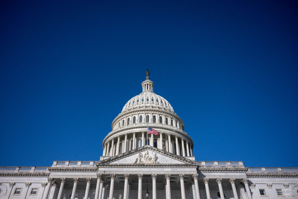 A view of the US Capitol building in Washington, DC, on March 10, 2025. (Source: Getty Images)