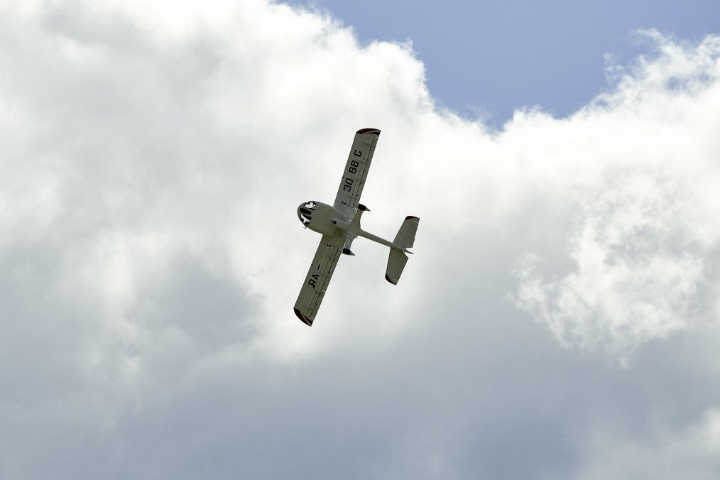 Massive Aviation Shutdown Hits Moscow As Russia Grounds Private Pilots And Drones Light composite aircraft in the sky. (Source: Getty Images)