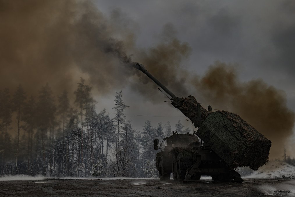 Ukrainian soldiers fire with Archer Artillery System on a Russian position on December 24, 2023, in the Donetsk region, Ukraine. (Source: Getty Images)