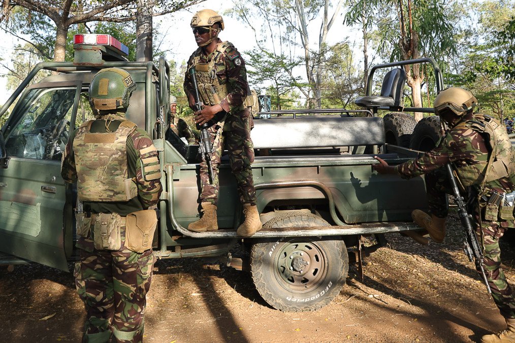 Renyan Military troops at former Prime Minister Raila Odinga's ancestral home in Opoda farm on October 19, 2025 in Bondo, Kenya. Illustrative photo. (Source: Getty Images)