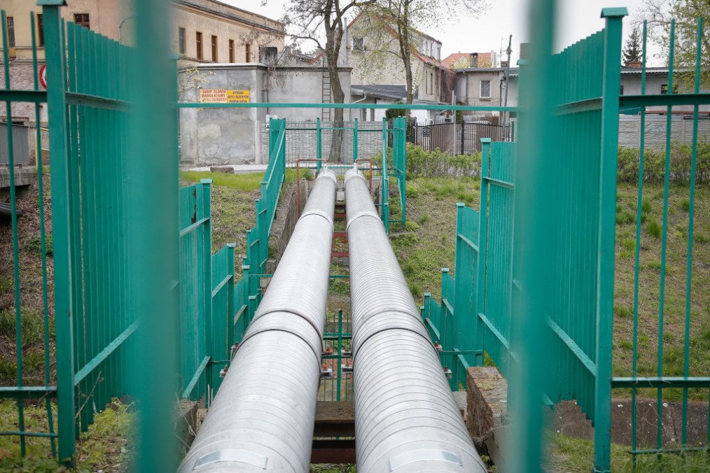 A gas pipeline is seen near a residential area in Bydgoszcz, Poland on April 22, 2017. (Source: Getty Images)