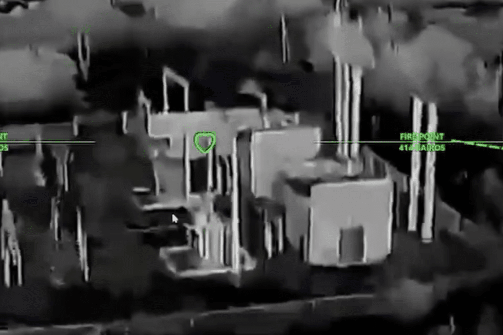 Still from footage showing a Ukrainian drone targeting energy infrastructure during the “Crimean Switch Off” operation. (Source: SBS Commander Robert “Madyar” Brovdi )