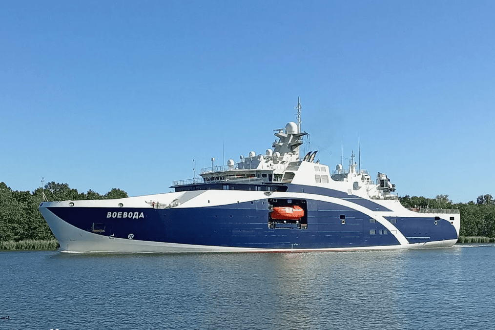 A Russian Project 23700 Voevoda “rescue” ship in 2025. (Source: VesselFinder)