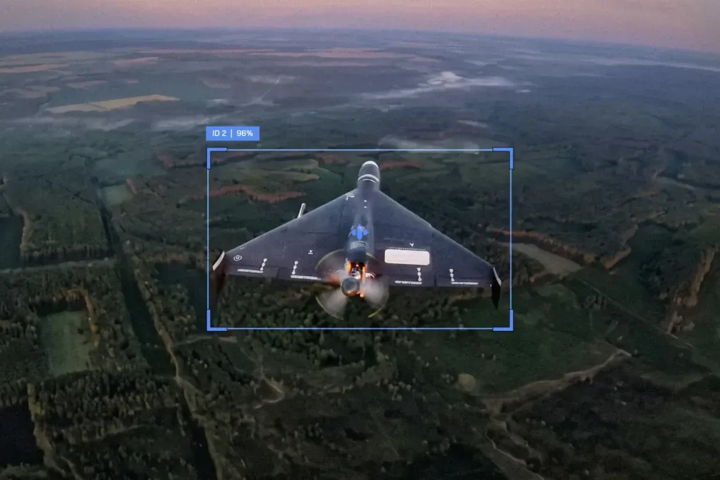 An AI-assisted system identifies a Russian Shahed-type attack drone in flight. (Source: Ministry of Defense of Ukraine) An AI-assisted system identifies a Russian Shahed-type attack drone in flight. (Source: Ministry of Defense of Ukraine)
