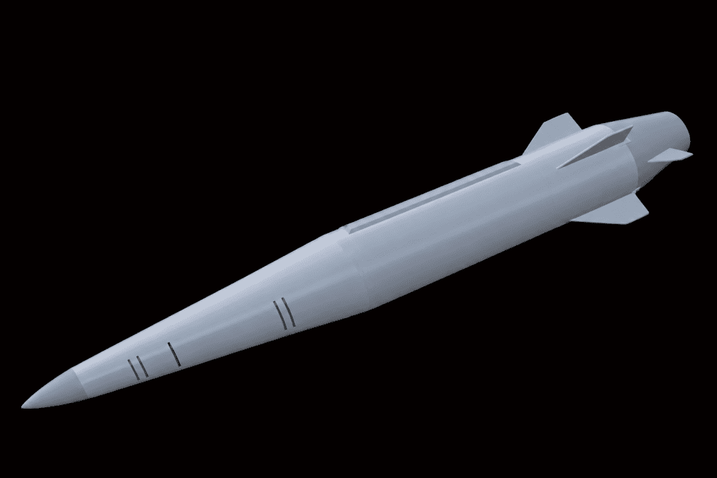 Illustration of Russia’s Kh-47M2 Kinzhal aeroballistic missile. (Source: HUR) Illustration of Russia’s Kh-47M2 Kinzhal aeroballistic missile. (Source: HUR)