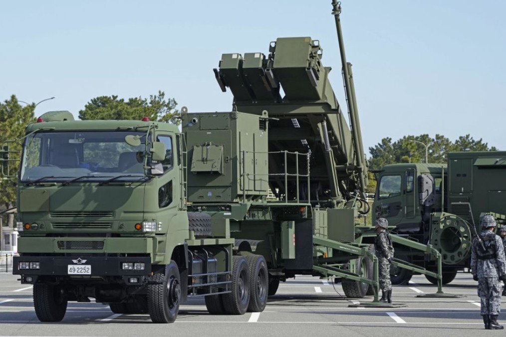 The Japan Air Self-Defense Force conducts a drill for the deployment of Patriot Advanced Capability-3 surface-to-air missile interceptors at a parking lot in Fukuoka, southwestern Japan. (Source: Getty Images) The Japan Air Self-Defense Force conducts a drill for the deployment of Patriot Advanced Capability-3 surface-to-air missile interceptors at a parking lot in Fukuoka, southwestern Japan. (Source: Getty Images)