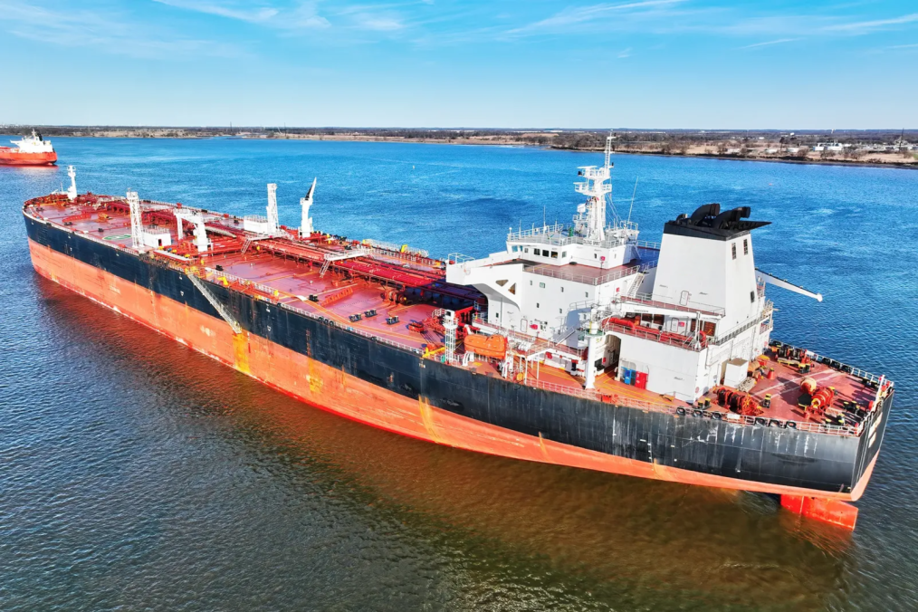 Oil tanker Skiros pictured at sea.