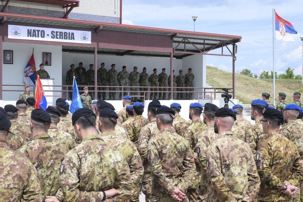 Serbian and NATO troops at the opening of “Serbia Exercise 2026” on May 12. (Source: Serbia Ministry of Defence)