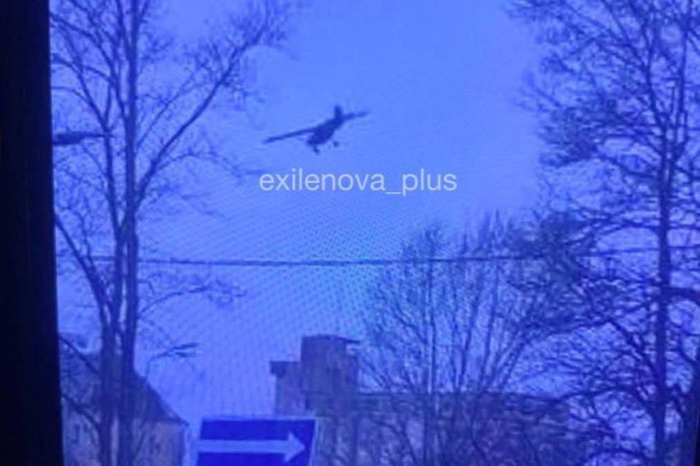 Low-flying light aircraft, reportedly used in a strike on Russia’s Leningrad region. (Source: exilenova_plus)