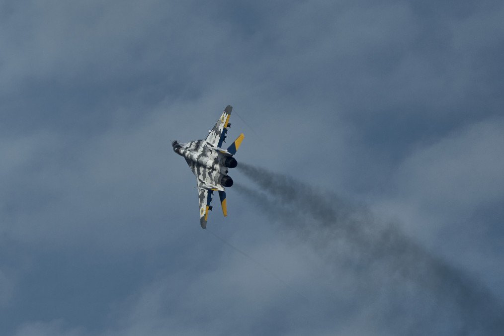 A Ukrainian Air Force MiG-29 fighter jet during a combat mission in eastern Ukraine, August 1, 2023. (Source: Libkos/Getty Images)