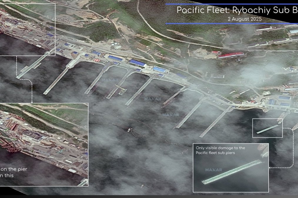 Russia’s Rybachiy Submarine Base Installs Anti-Drone Netting After Earthquake Damage