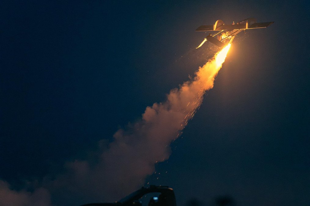 Illustrative image. Launch of the Ukrainian FP-1 long-range strike drone.