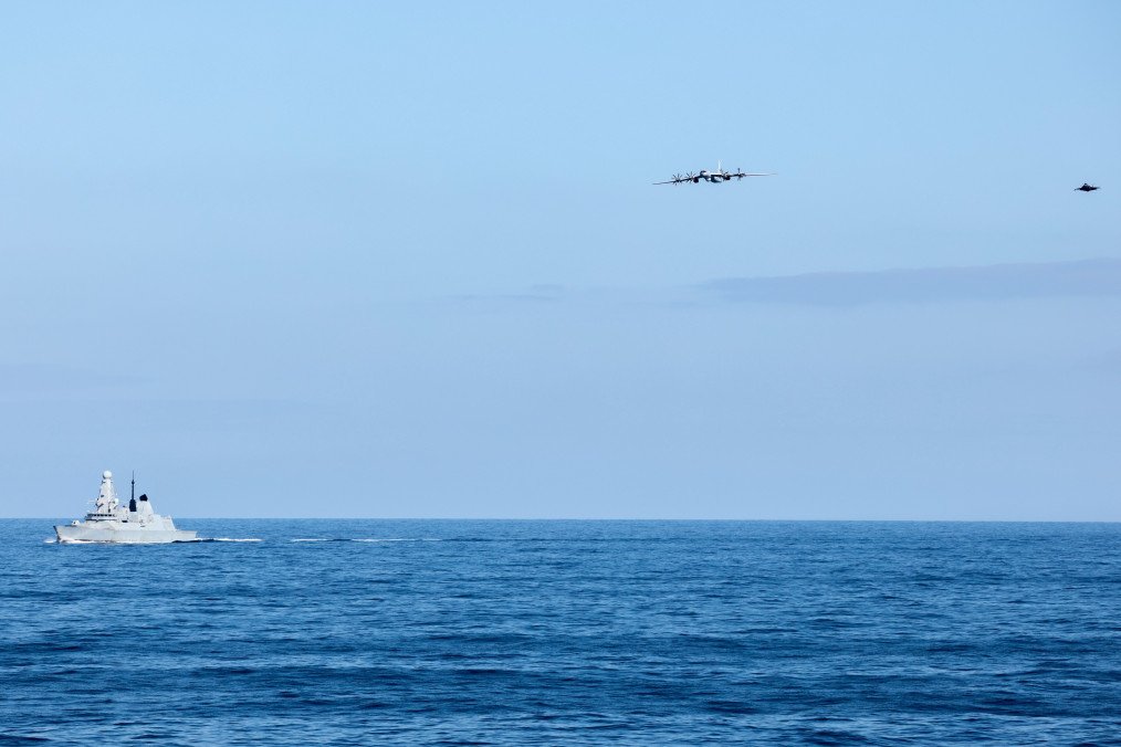 A Russian Tu-142 maritime patrol aircraft flies over the Norwegian Sea as a British Royal Navy warship and F-35B fighter monitor its movements on July 2, 2026. (Source: UK Ministry of Defence) A Russian Tu-142 maritime patrol aircraft flies over the Norwegian Sea as a British Royal Navy warship and F-35B fighter monitor its movements on July 2, 2026. (Source: UK Ministry of Defence)