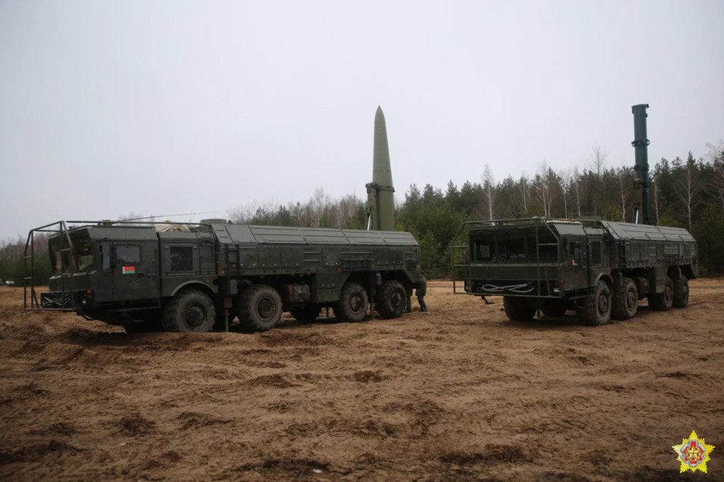 Russian Iskander ballistic missile launcher in Belarusian service, 2023.