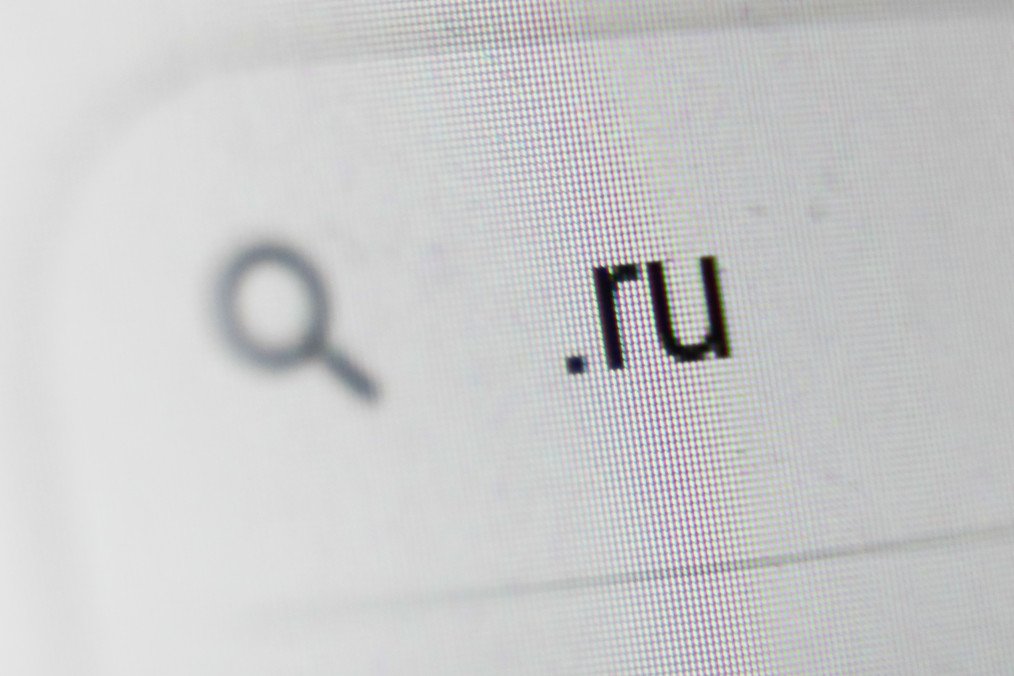 The phrase “.ru” in Google search engine displayed on a laptop screen is seen in this illustration photo taken in Krakow, Poland on March 9, 2022. (Photo: Getty Images)