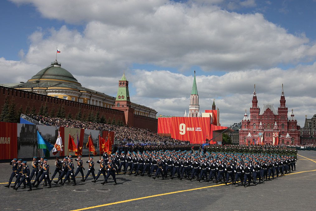 Russian servicemen march during the Victory Day military parade at Red Square in central Moscow on May 9, 2025. (Source: Getty Images) Russian servicemen march during the Victory Day military parade at Red Square in central Moscow on May 9, 2025. (Source: Getty Images)