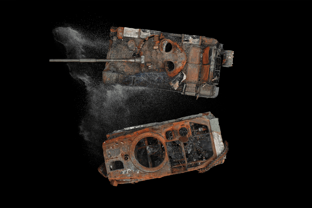 Illustrative image. Destroyed Russian military vehicles.