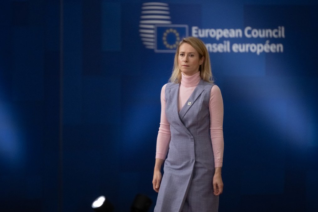 European Union High Representative for Foreign Affairs and Security Policy Kaja Kallas arrives to attend a European Council meeting in Brussels, Belgium, on December 18, 2025. (Source: Getty Images)