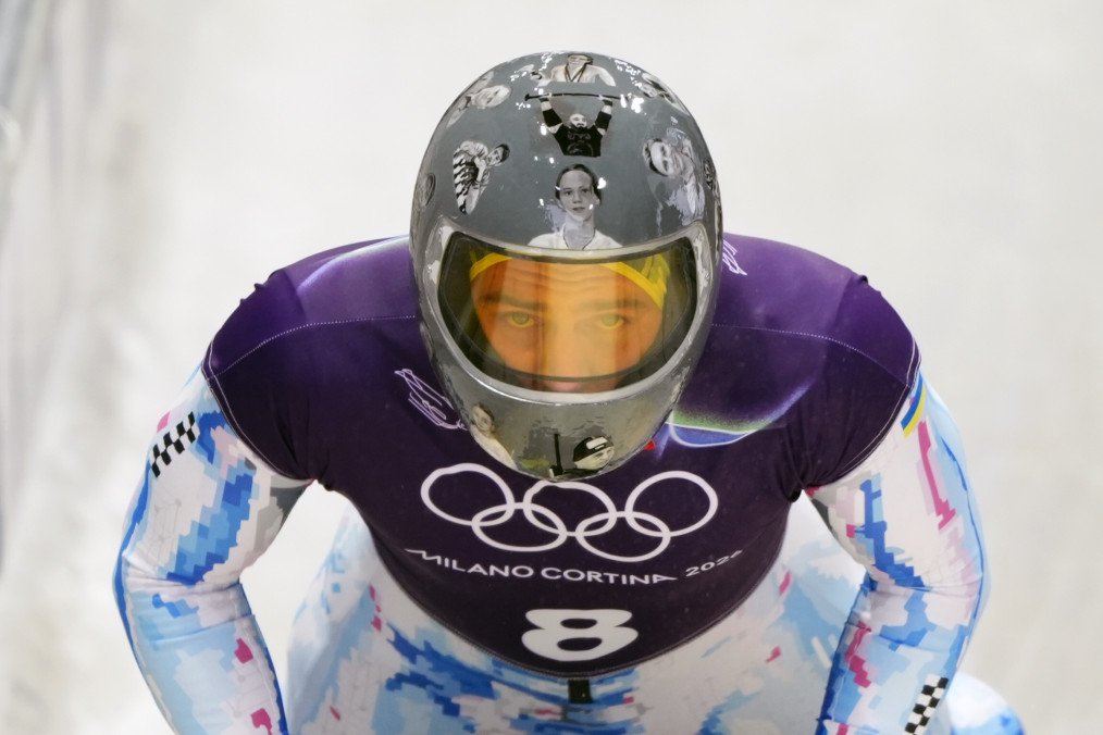 Ukraine's Vladyslav Heraskevych during the Men's Skeleton Training at the Cortina Sliding Centre, on day three of the Milano Cortina 2026 Winter Olympics, Italy. (Photo: Getty Images)