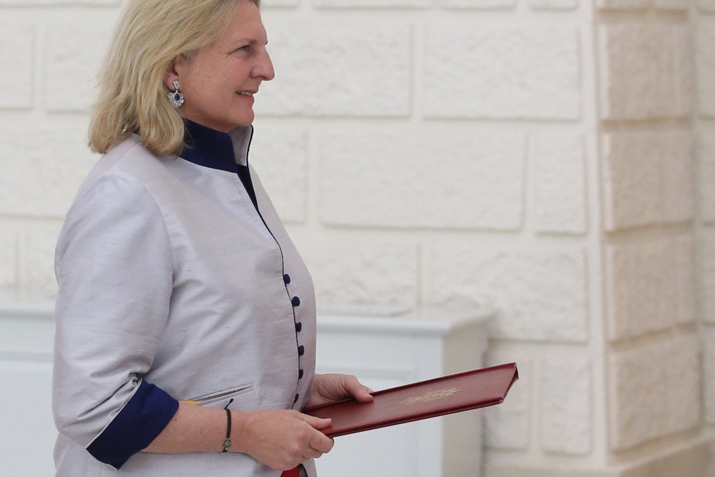 Austrian Foreign Minister Karin Kneissl attends a Russian-Austrian meeting during President Alexander Van der Bellen’s visit in Sochi, Russia, on May 15, 2019. (Source: Getty Images)