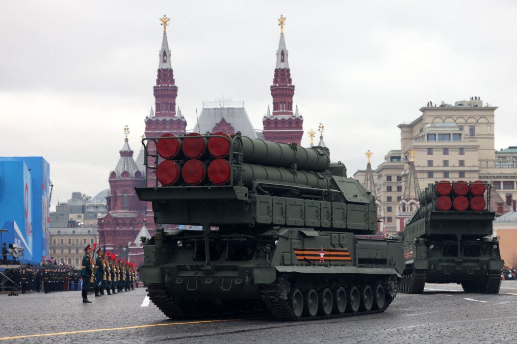 Buk-M3 air defence missile systems move through Red Square during the Victory Day military parade in Moscow on May 9, 2021. (Source: Getty Images) Buk-M3 air defence missile systems move through Red Square during the Victory Day military parade in Moscow on May 9, 2021. (Source: Getty Images)