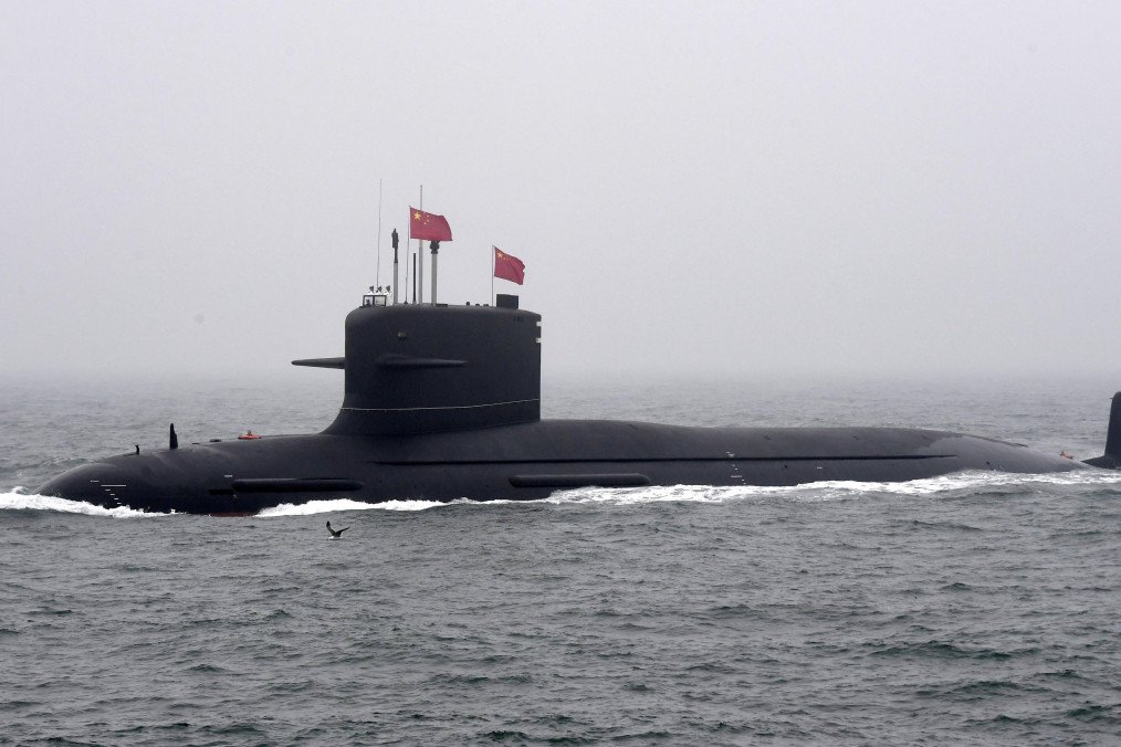 File photo taken during a Chinese naval review in the eastern port city of Qingdao on April 23, 2019, shows the nuclear attack submarine Long March 15. (Source: Getty Images)