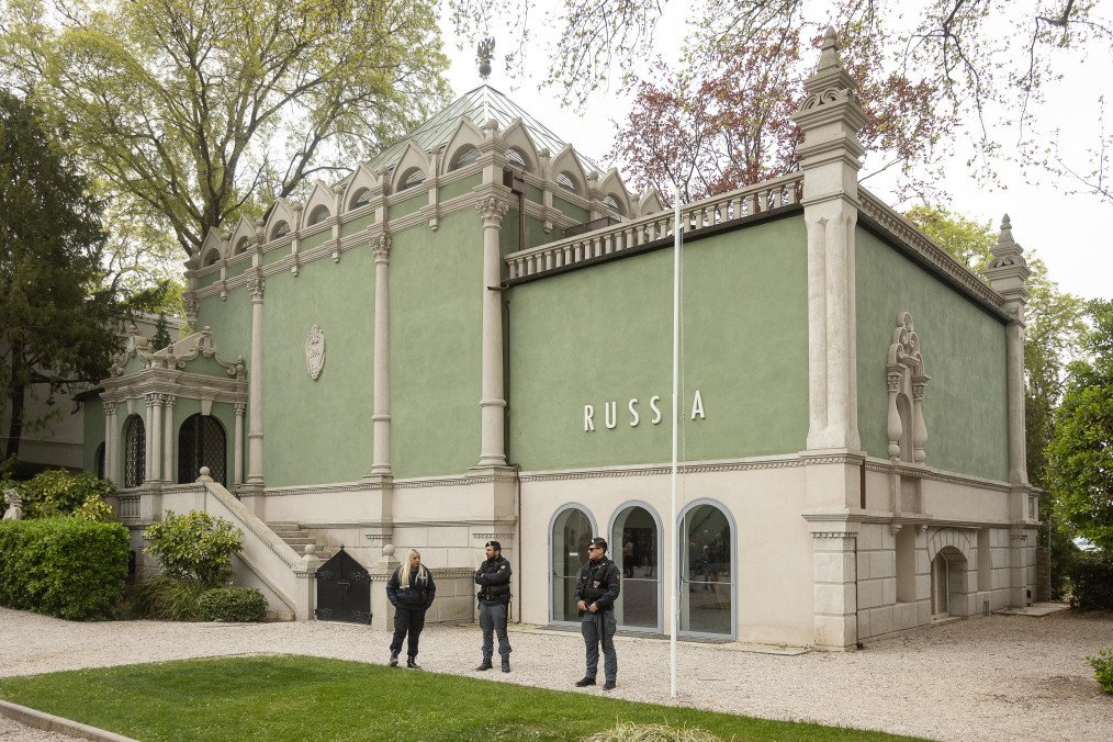 The closed Russian pavilion at the 59th Venice Biennale International Art Exhibition in Venice, Italy, April 21, 2022. (Source: Getty Images) The closed Russian pavilion at the 59th Venice Biennale International Art Exhibition in Venice, Italy, April 21, 2022. (Source: Getty Images)