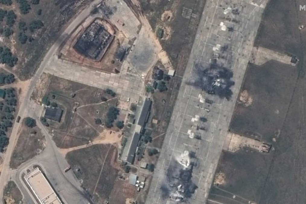 Russia Builds Aircraft Shelters at Belbek Air Base in Occupied Crimea